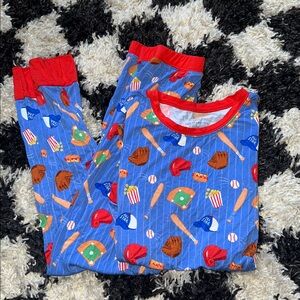 Little Sleepies Blue Baseball Pajama Set